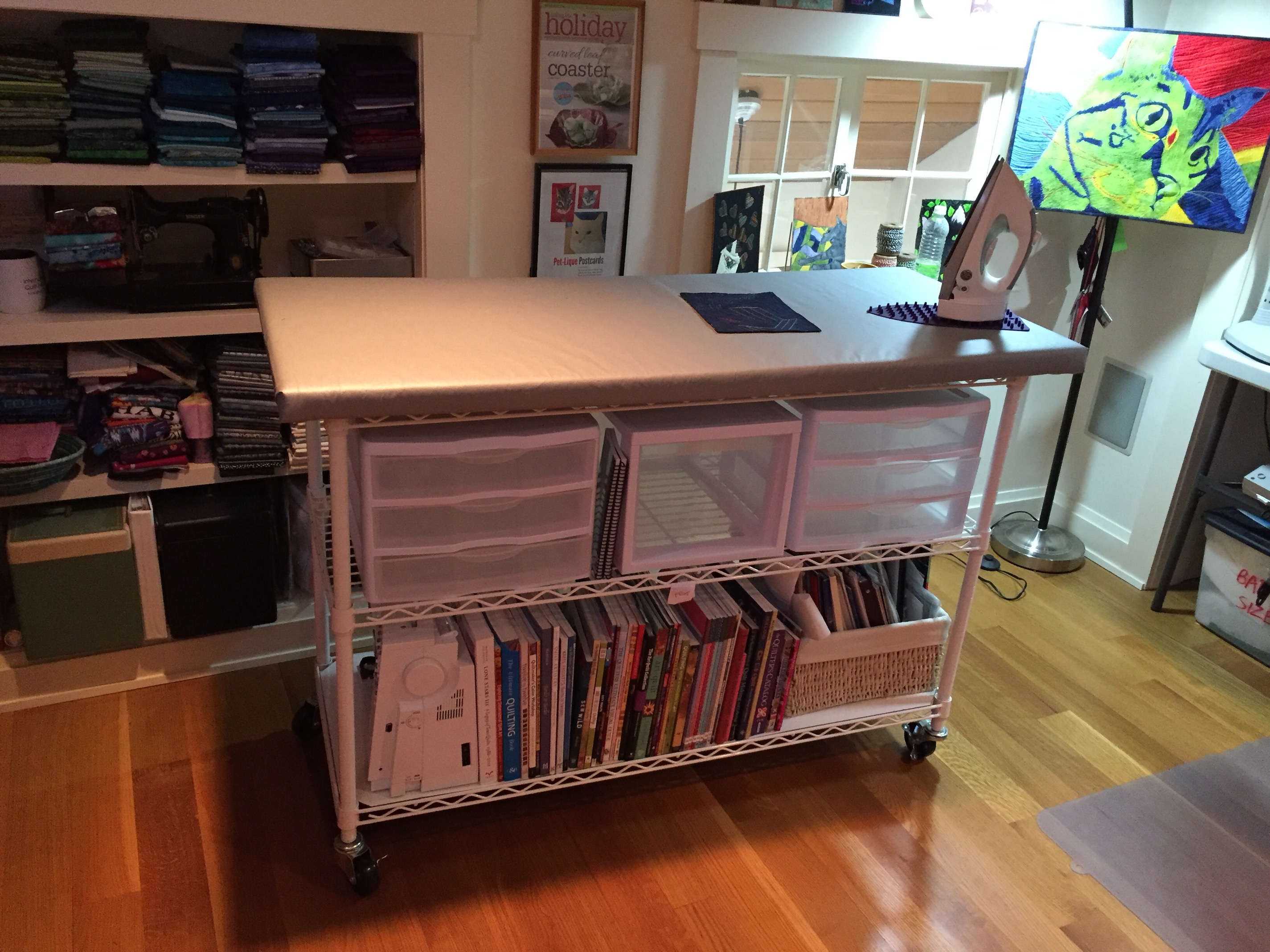 DIY Pressing Table & Rolling Storage Cart for your Sewing Room